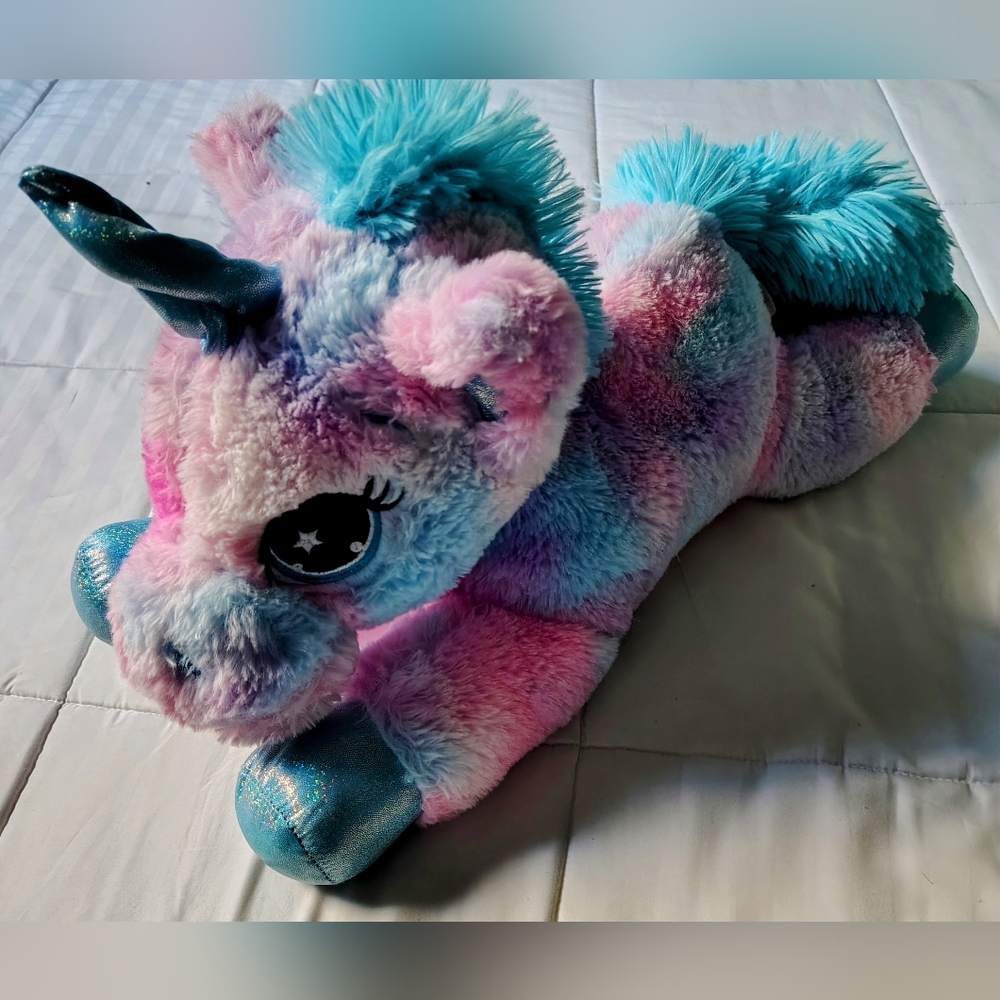 Plush Unicorn Toy - Pink and Blue